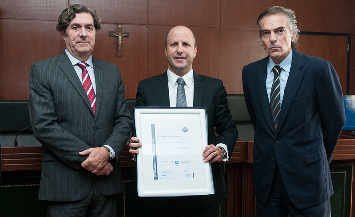 La Sala IV de la Cmara Federal de Casacin Penal recibi la certificacin internacional ISO 9001/2015