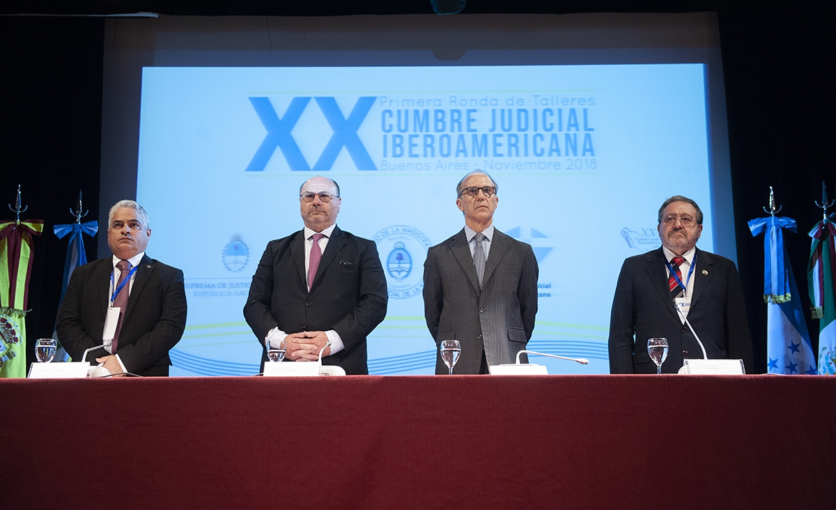 El presidente de la Corte Suprema participó de la inauguración de la ronda de talleres de la XX Cumbre Judicial Iberoamericana